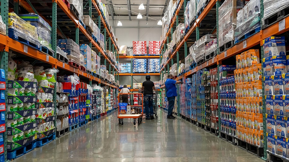 Inside a Costco store in Napa, California.
