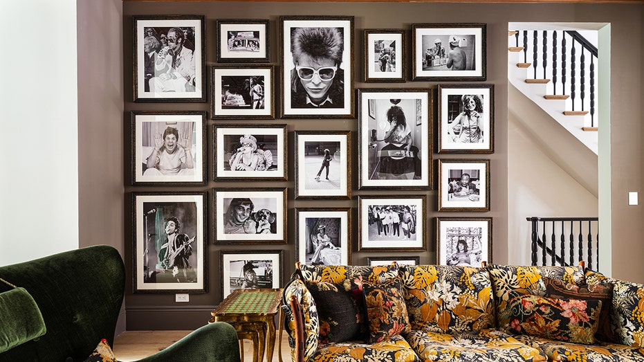 The living room also has a gallery wall.