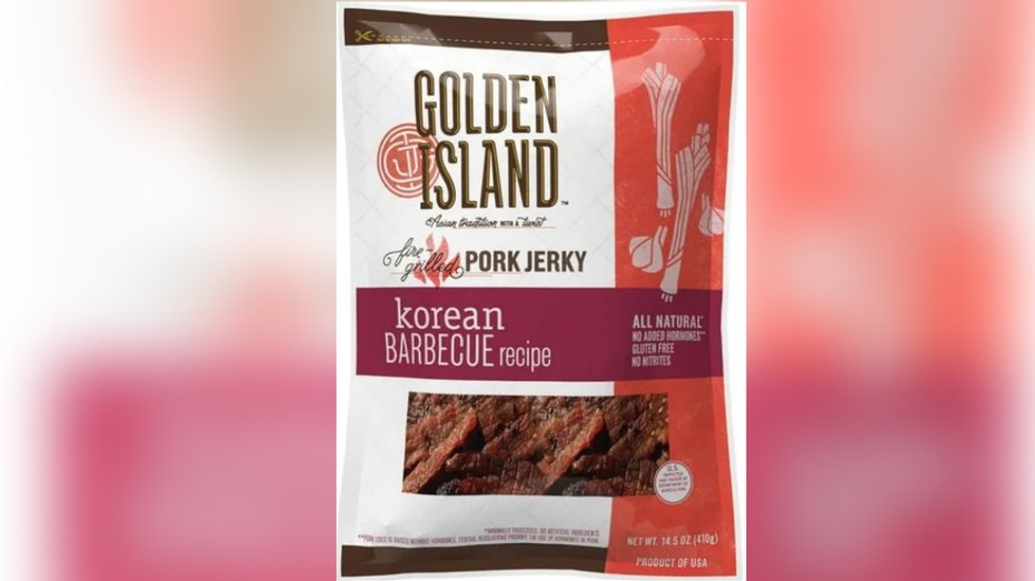 A label of a recalled jerky product