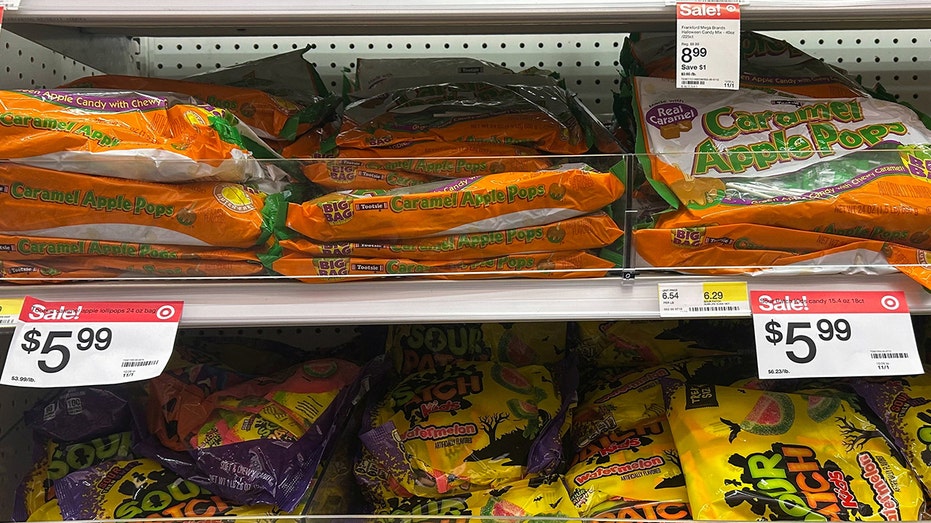 Halloween candy on store shelves