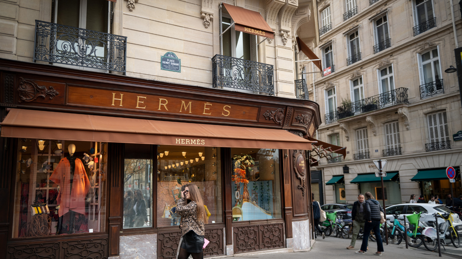An Hermes luxury boutique in Paris