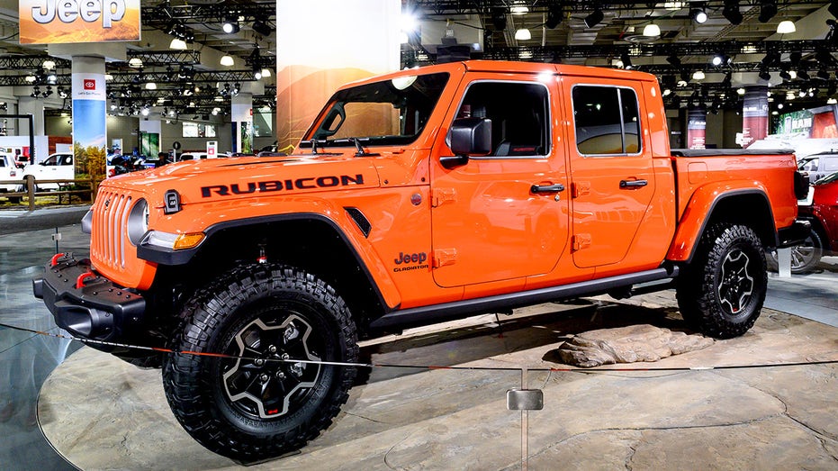 Jeep Gladiator Rubicon in New York International Auto Show in Jacob K. Javiti Convention Center in New York.