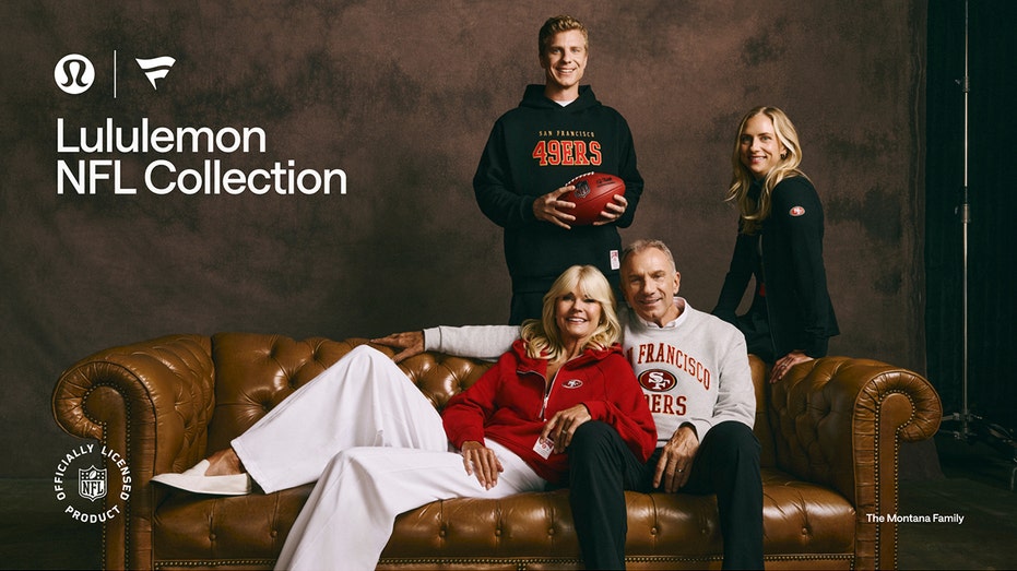 Joe Montana with family for lululemon
