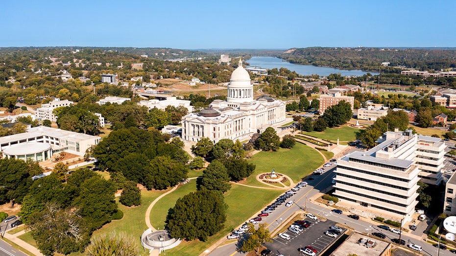 An ariel shot of Little Rock, Arkansas