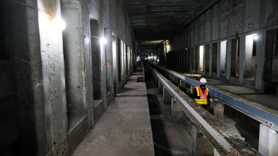A tunnel under construction in the Second Avenue Subway project in NYC