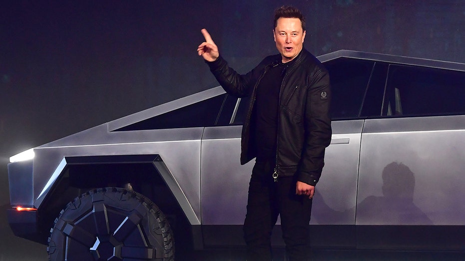 Elon Musk with Tesla Cybertruck