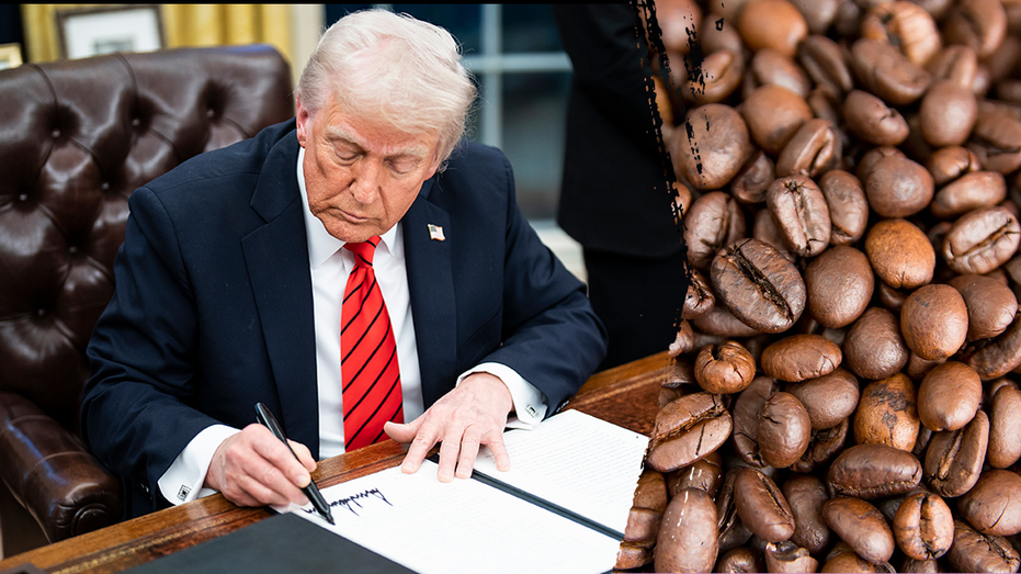 Preisdent Donald Trump and coffee