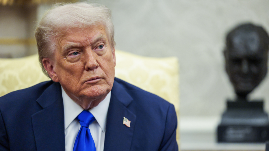 US President Donald Trump during a meeting in the Oval Office