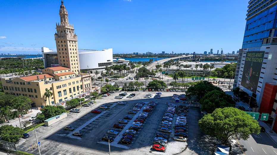 Miami Freedom Tower next to Trump Presidential Library land