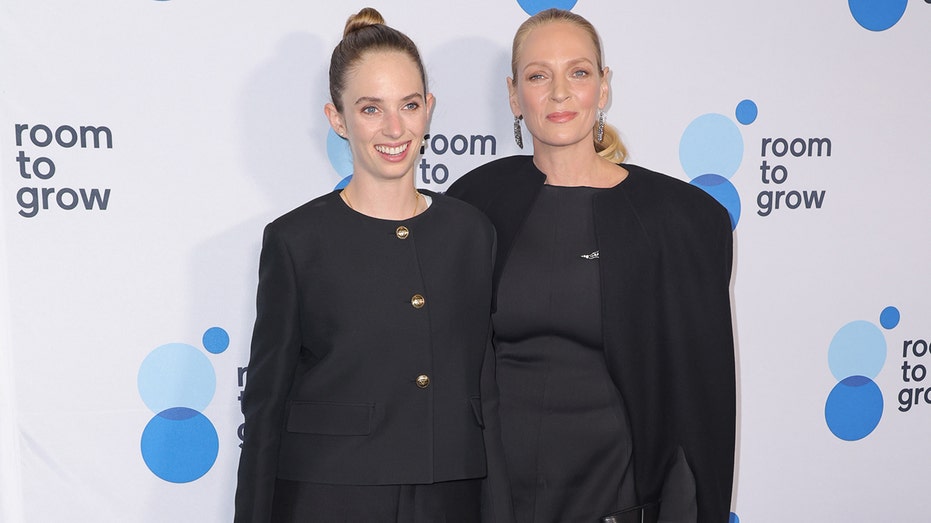 Maya Hawke and UMA Thurman in the room to raise an anniversary party in October 2023.