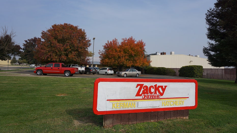 Sign from Zacky Farms