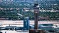 A Delta Air Lines jet takes off behind the air traffic control tower at Las Vegas&apos; airport on Aug. 30, 2019. - Fox News