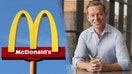 A sign for the U.S. fast food restaurant chain McDonald's and McDonald’s CEO Chris Kempczinski. - Fox Business News