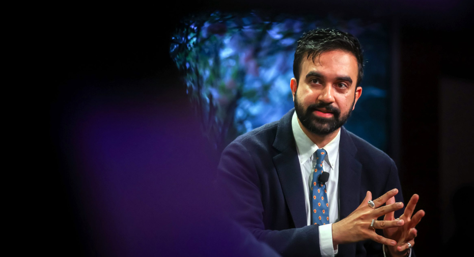 NYC mayor elect Zohran Mamdani speaks during in NYC