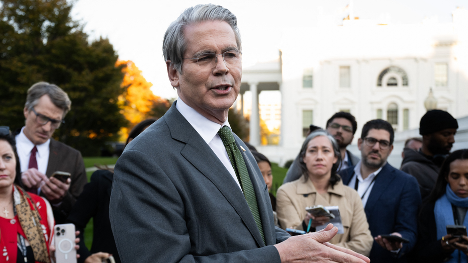 Scott Besslent takes questions floating around outside the White House.