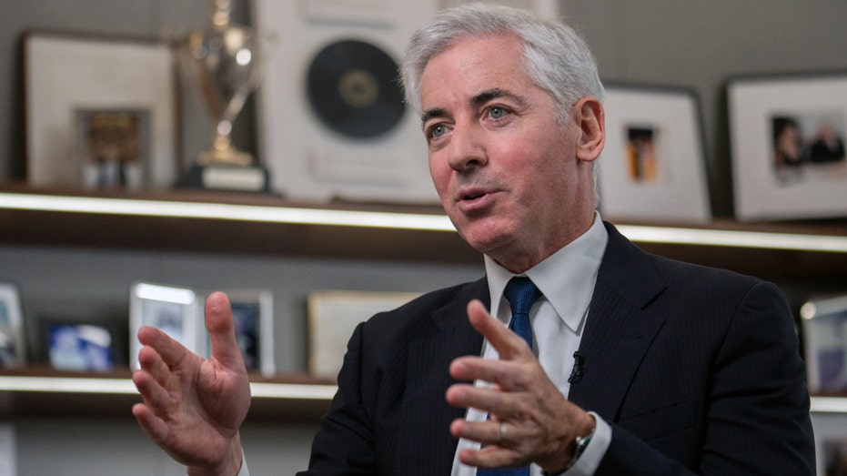 Bill Ackman gestures during an interview.