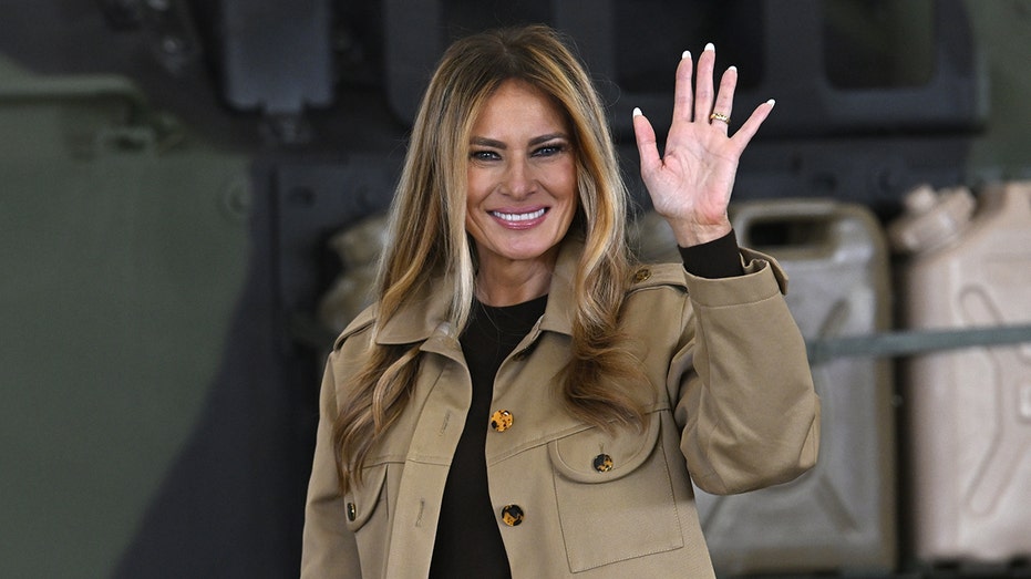 First Lady Melania Trump smiles