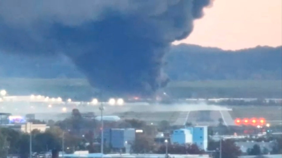 Fire from a UPS plane crash in Kentucky