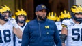 Head Coach Sherrone Moore of the Michigan Wolverines during a college football game between the Indiana Hoosiers and the Michigan Wolverines at Memorial Stadium on Nov. 9, 2024 in Bloomington, Indiana. - Fox News