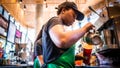 Un barista vierte leche vaporizada en una bebida dentro de una cafetería Starbucks en la zona de Sandton, en Johannesburgo (Sudáfrica), el lunes 14 de enero de 2019. Aunque la economía sudafricana salió de la recesión en el tercer trimestre, el crecimiento sigue siendo lento, lastrado por la escasa confianza empresarial, el aumento de los impuestos impuesto por el Gobierno en febrero y una política monetaria restrictiva. Fotógrafo: WaldoBloomberg  Getty Images  Fox News