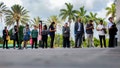 People line up as they wait for a job fair to open at the Amerant Bank Arena on June 26, 2024, in Sunrise, Florida. - Fox News
