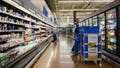 Workers stock shelves in a grocery aisle at a Walmart store on Black Friday in Columbus, Ohio, on Nov. 28, 2025. - Fox News
