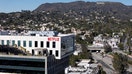 A drone view shows the Netflix logo on one of their buildings in the Hollywood neighborhood of Los Angeles, California, December 8, 2025. - Fox Business News