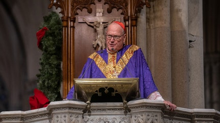 Cardinal Timothy Dolan speaks during a mass at St. Patrick's Cathedral on Christmas Eve in New York, U.S., December 24, 2023.  - Fox Business News