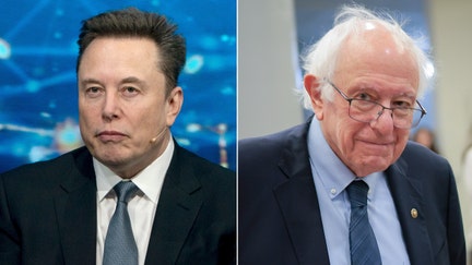 Left: Elon Musk, chief executive officer of Tesla Inc., during the US-Saudi Investment Forum at the Kennedy Center in Washington, DC, US, on Wednesday, Nov. 19, 2025; Right: Sen. Bernie Sanders (I-VT) walks toward the Senate Chamber on December 11, 2025 in Washington, DC. - Fox Business News
