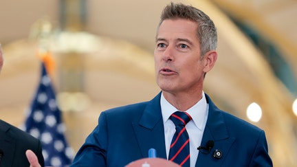 U.S. Transportation Secretary Sean P. Duffy speaks at a conference discussing the launch of the "Make Travel Family Friendly Again" campaign at Ronald Reagan Washington National Airport on December 8, 2025 - Fox Business News