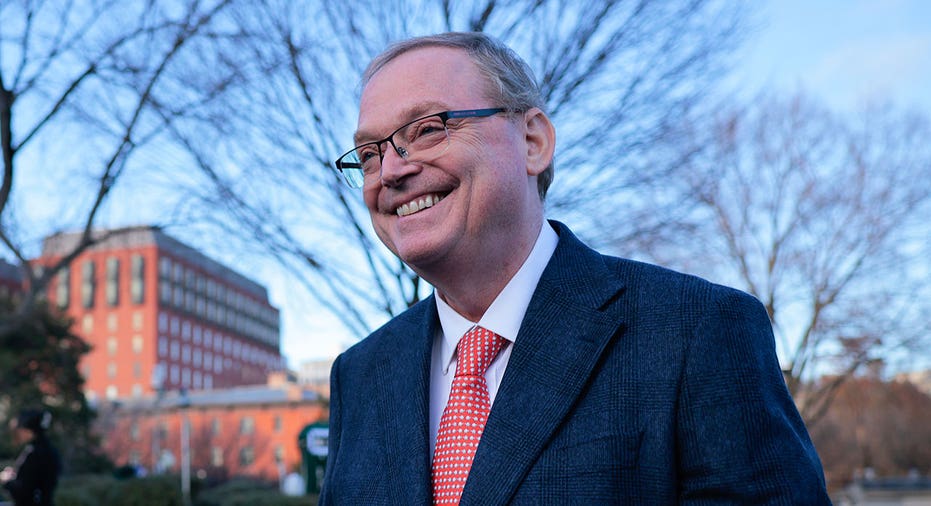 National Economic Council Director Kevin Hassett walking outside the White House.