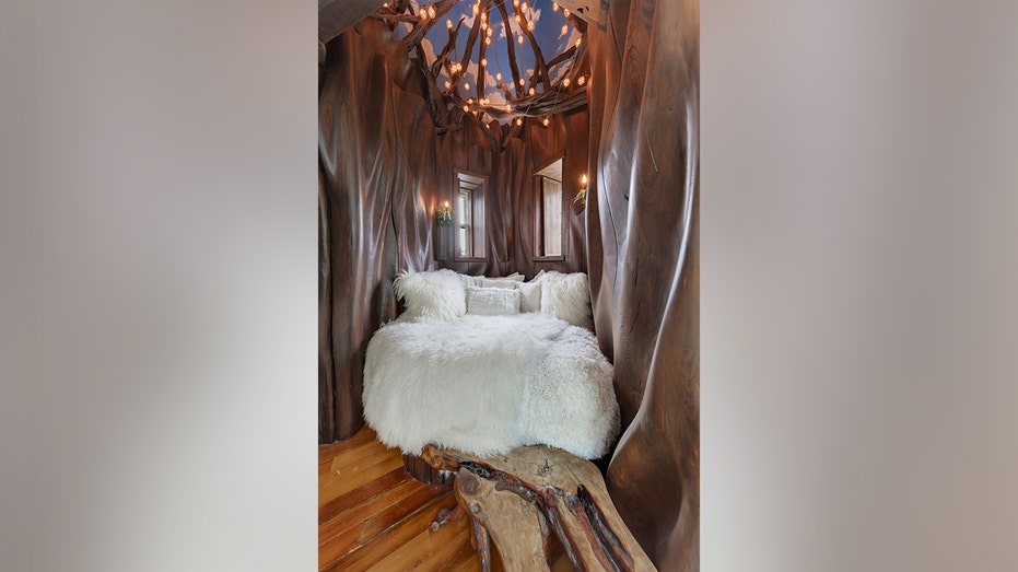 The home features a cozy alcove known as a fairy bed.