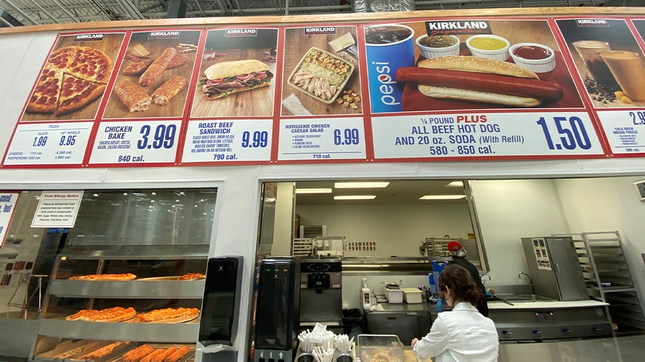a customer in the food court at costco