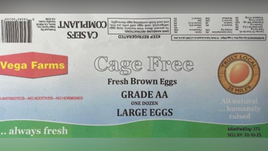 A California farm is recalling a number of its eggs due to possible salmonella contamination.