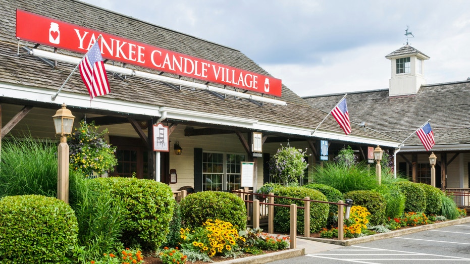 Outside of a Yankee Candle store.