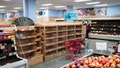 Empty bread shelves at a grocery store on Jan. 23, 2026 in Washington, DC. - Fox News