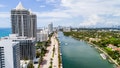 A south-facing aerial view of Miami Beach shows Indian Creek island and Collins Avenue. - Fox News
