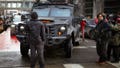 A demonstrator blocks a SWAT vehicle while protesting the Trump administration's push to round up and deport undocumented immigrants on January 17, 2026 in Minneapolis, Minnesota. - Fox News