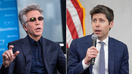 Side my side photo of ServiceNow Bill McDermott and OpenAI Sam Altman speaking at different events. - Fox Business News