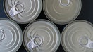 Set of different kinds of tin cans with canned food top view. - Fox Business News