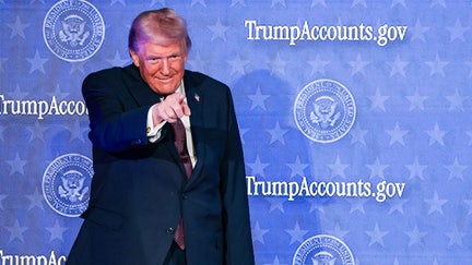 US President Donald Trump arrives to speak during the Trump Accounts Launch Summit in Washington, DC, US, on Wednesday, Jan. 28, 2026. Trump's push to create accounts for children is getting support from financial firms including Visa Inc., which announced Wednesday that it will allow credit-card holders to use rewards points to fund those accounts.  - Fox Business News