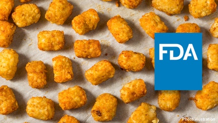 Tater tots are pictured next to the FDA logo. - Fox Business News