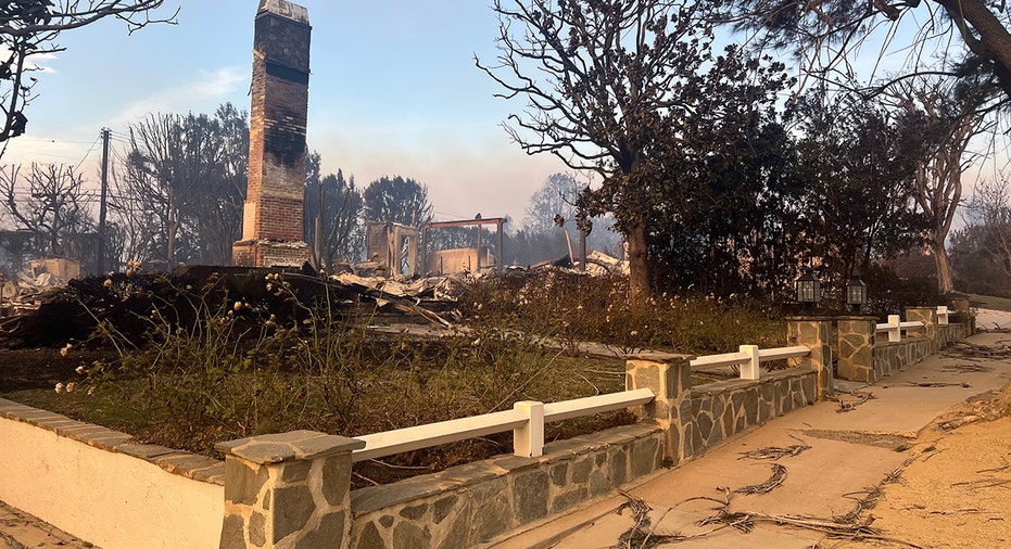 Palisades Fire home burned aftermath