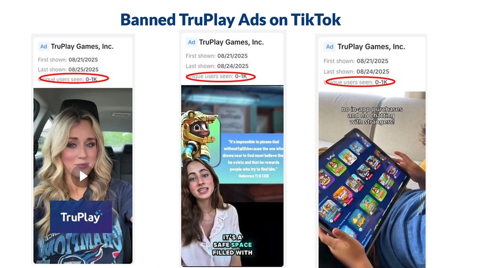TruPlay ad campaign graphics banned by TikTok