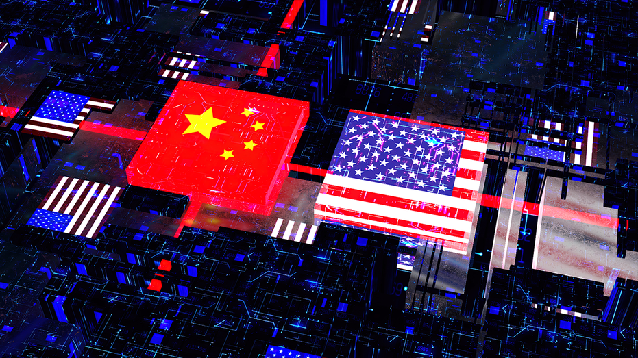 China and USA AI flag chips