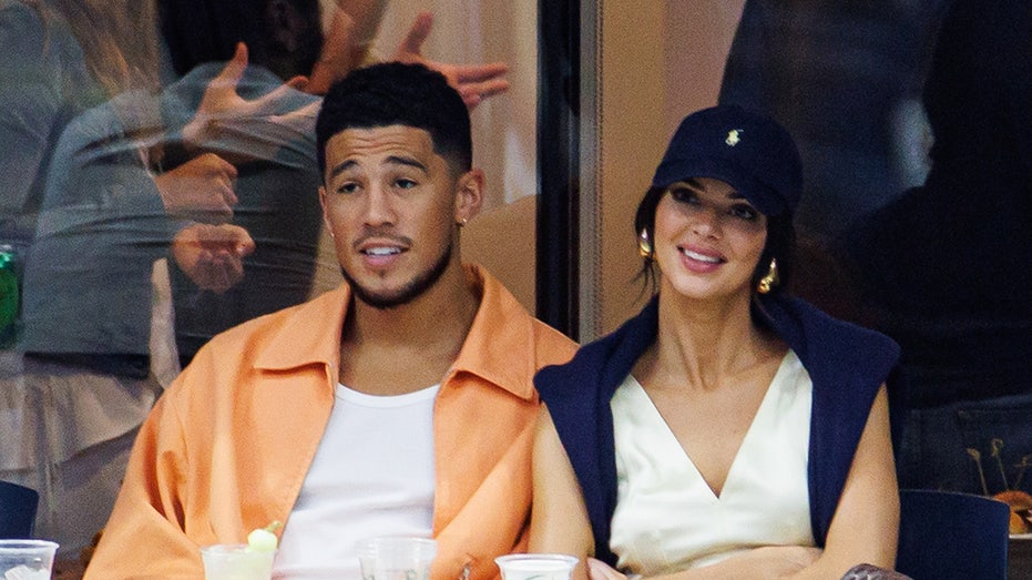 Devin Booker and Kendall Jenner watch U.S. Open
