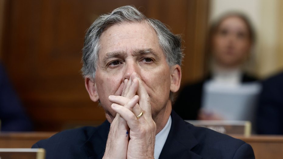 Rep. French Hill (R-AR) listens during a hearing on Capitol Hill in 2024.