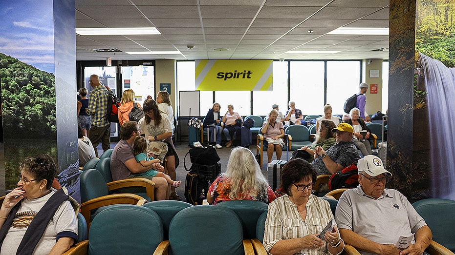 Pennsylvania airport passengers wait for departure
