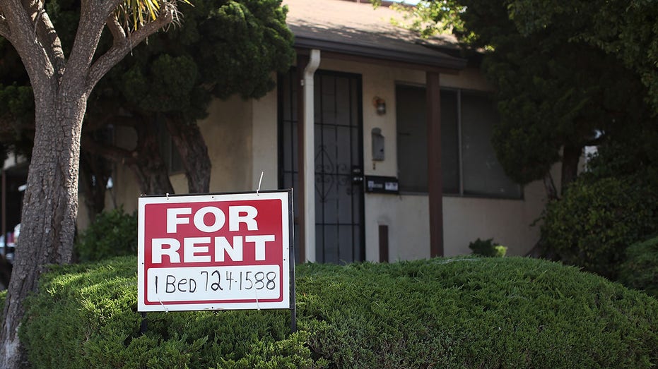 A "for rent" sign is posted in front of a house on June 15, 2012 in Richmond, California.