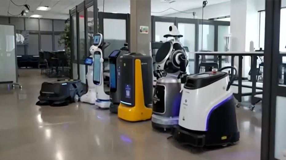 A lineup of robots